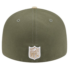 New York Jets New Era Two-Tone Color Pack Split Panel 59FIFTY Fitted Hat - Light Beige/Olive Hats
