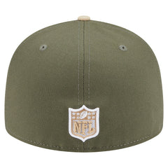 Philadelphia Eagles New Era Two-Tone Color Pack Split Panel 59FIFTY Fitted Hat - Light Beige/Olive Hats