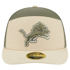 Detroit Lions New Era Two-Tone Color Pack Split Panel 59FIFTY Fitted Hat - Light Beige/Olive Hats