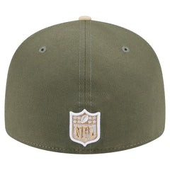 Detroit Lions New Era Two-Tone Color Pack Split Panel 59FIFTY Fitted Hat - Light Beige/Olive Hats