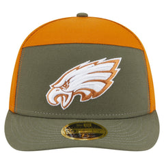 Philadelphia Eagles New Era Two-Tone Color Pack Split Panel 59FIFTY Fitted Hat - Olive/Brown Hats