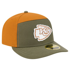 Kansas City Chiefs New Era Two-Tone Color Pack Split Panel 59FIFTY Fitted Hat - Olive/Brown Hats