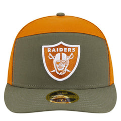 Las Vegas Raiders New Era Two-Tone Color Pack Split Panel 59FIFTY Fitted Hat - Olive/Brown Hats