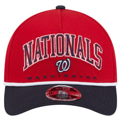 Washington Nationals New Era Arch 9FORTY A-Frame M-Crown Adjustable Hat - Red/Navy Hats