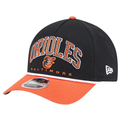 Baltimore Orioles New Era Arch 9FORTY A-Frame M-Crown Adjustable Hat - Black/Orange Hats