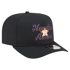 Houston Astros New Era Chainstitch 9FIFTY A-Frame Snapback Hat - Black Hats