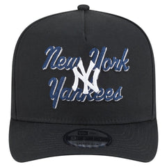 New York Yankees New Era Chainstitch 9FIFTY A-Frame Snapback Hat - Black Hats