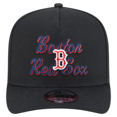Boston Red Sox New Era Chainstitch 9FIFTY A-Frame Snapback Hat - Black Hats