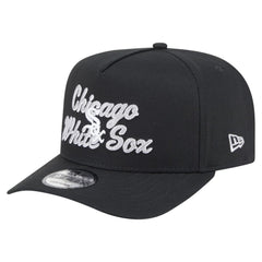 Chicago White Sox New Era Chainstitch 9FIFTY A-Frame Snapback Hat - Black Hats