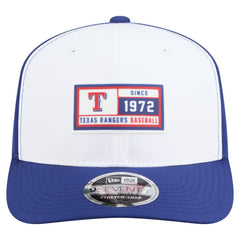 Texas Rangers New Era Established Patch 9SEVENTY Adjustable Hat - White/Royal Hats