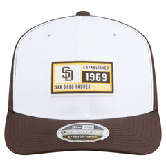 San Diego Padres New Era Established Patch 9SEVENTY Adjustable Hat - White/Brown Hats