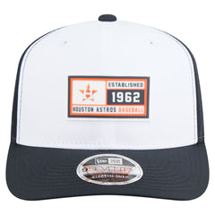 Houston Astros New Era Established Patch 9SEVENTY Adjustable Hat - White/Navy Hats