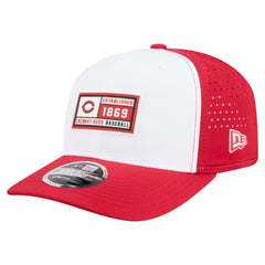 Cincinnati Reds New Era Established Patch 9SEVENTY Adjustable Hat - White/Red Hats