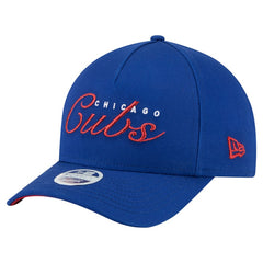 Chicago Cubs New Era Women's Metallic A-Frame 9FORTY Adjustable Hat - Royal Hats