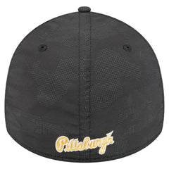 Pittsburgh Pirates New Era Tonal Camo 39THIRTY Flex Hat - Black Hats