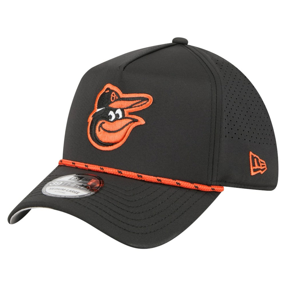 Baltimore Orioles New Era 39THIRTY A-Frame Perforated Flex Hat - Black Hats
