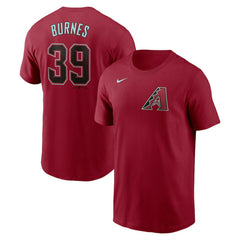Corbin Burnes Arizona Diamondbacks Nike Fuse Name & Number T-Shirt - Red T-shirts
