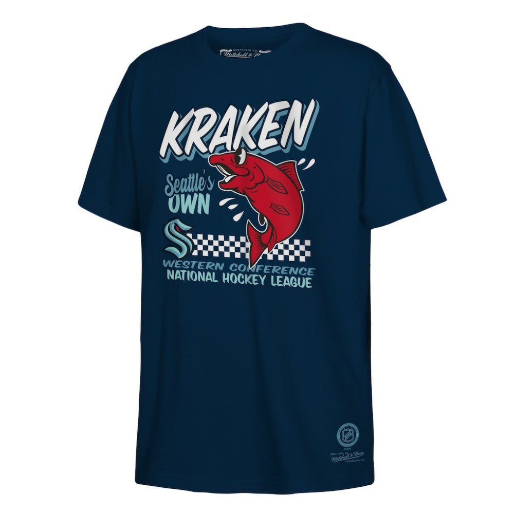 Seattle Kraken Mitchell & Ness Youth Concession Stand T-Shirt - Deep Sea Blue | US 202734089