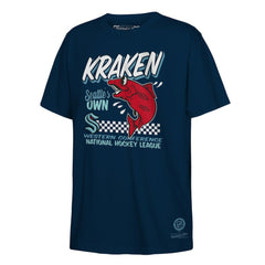 Seattle Kraken Mitchell & Ness Youth Concession Stand T-Shirt - Deep Sea Blue | US 202734089