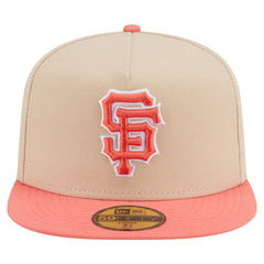San Francisco Giants New Era Two-Tone Color Pack A-Frame 59FIFTY Fitted Hat - Light Beige/Coral Hats