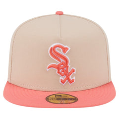 Chicago White Sox New Era Two-Tone Color Pack A-Frame 59FIFTY Fitted Hat - Light Beige/Coral Hats