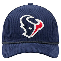 Houston Texans New Era Cord Corduroy 9FORTY A-Frame Adjustable Hat - Navy Hats