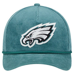 Philadelphia Eagles New Era Cord Corduroy 9FORTY A-Frame Adjustable Hat - Midnight Green Hats