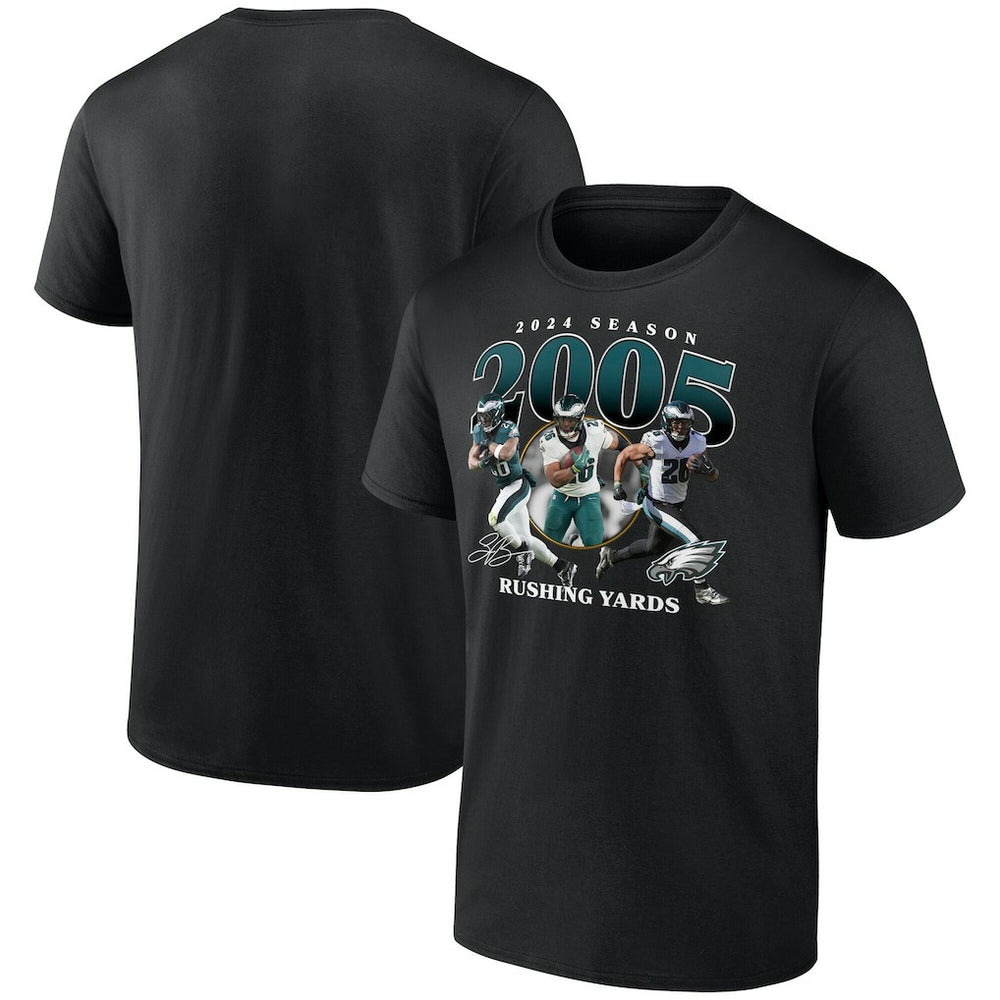 Saquon Barkley Philadelphia Eagles 2000 Yards T-Shirt - Black T-shirts