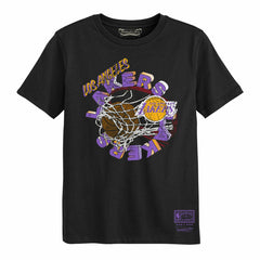 Los Angeles Lakers Preschool In The Net T-Shirt Black - Mitchell & Ness