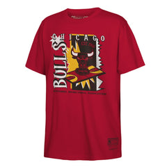 Chicago Bulls Youth Retro '90s Poster T-Shirt Red - Mitchell & Ness
