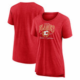 Calgary Flames Women's Reign Supreme Tri-Blend T-Shirt - Red | US 202742481