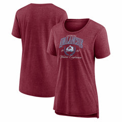 Colorado Avalanche Women's Reign Supreme Tri-Blend T-Shirt - Burgundy | US 202742500