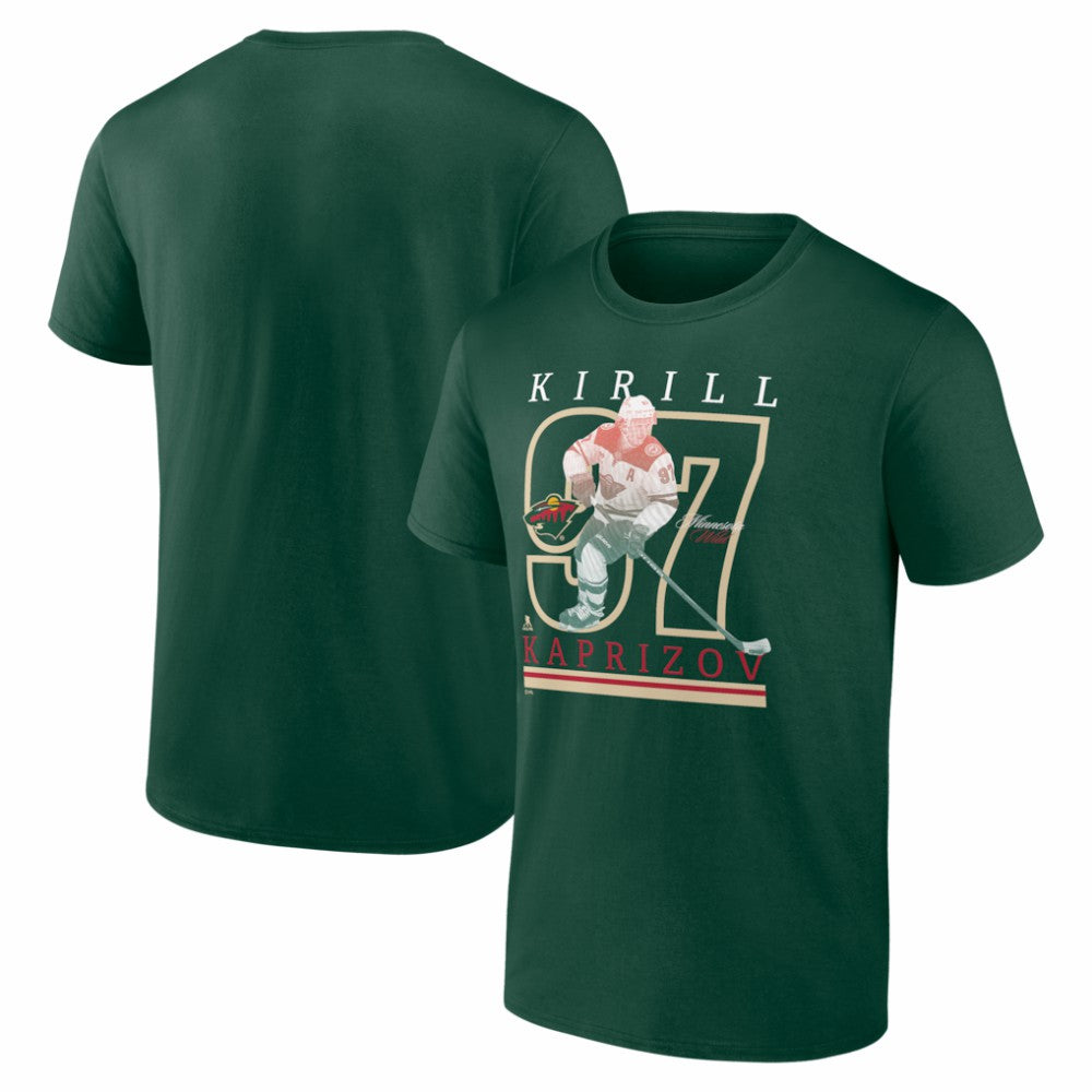 Kirill Kaprizov Minnesota Wild Player Show T-Shirt - Green | US 202742538