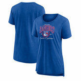 New York Rangers Women's Reign Supreme Tri-Blend T-Shirt - Blue | US 202742568
