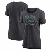 San Jose Sharks Women's Reign Supreme Tri-Blend T-Shirt - Gray | US 202742590