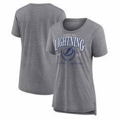 Tampa Bay Lightning Women's Reign Supreme Tri-Blend T-Shirt - Gray | US 202742604