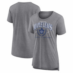 Toronto Maple Leafs Women's Reign Supreme Tri-Blend T-Shirt - Gray | US 202742610