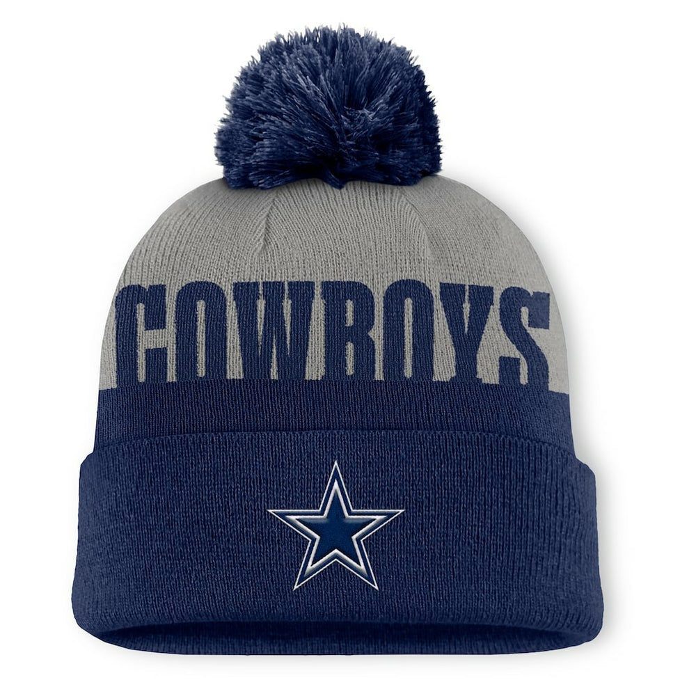 Dallas Cowboys Punter Cuffed Knit Hat with Pom - Navy Hats