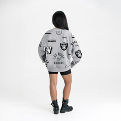 Las Vegas Raiders Gameday Couture Women's Always On Repeat Fleece Sweatshirt - Heather Gray Sweatshirts