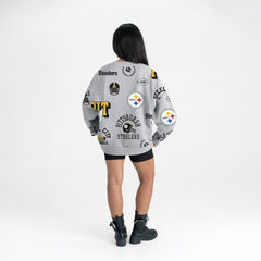 Pittsburgh Steelers Gameday Couture Women's Always On Repeat Fleece Sweatshirt - Heather Gray Sweatshirts
