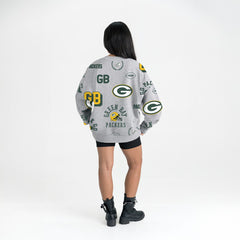 Green Bay Packers Gameday Couture Women's Always On Repeat Fleece Sweatshirt - Heather Gray Sweatshirts