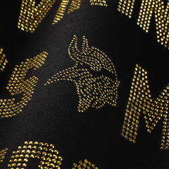 Minnesota Vikings Gameday Couture Women's Oversized Hype Era Rhinestone Text Sweatshirt - Black Sweatshirts