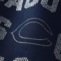 Chicago Bears Gameday Couture Women's Oversized Hype Era Rhinestone Text Sweatshirt - Navy Sweatshirts