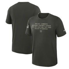 Dallas Cowboys 2025 Salute to Service Sideline Slub Dri-FIT T-Shirt - Forest Green T-shirts