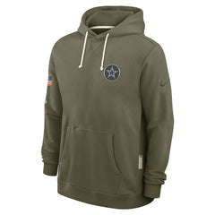 Dallas Cowboys 2025 Salute to Service Sideline Standard Issue Dri-FIT Hoodie - Olive Hoodies