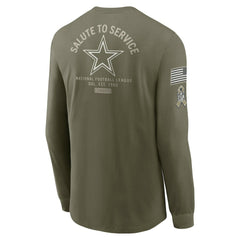 Dallas Cowboys 2025 Salute to Service Sideline Long Sleeve T-Shirt - Olive T-shirts