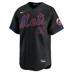 New York Mets Nike Alternate Limited Custom Jersey - Black Jerseys