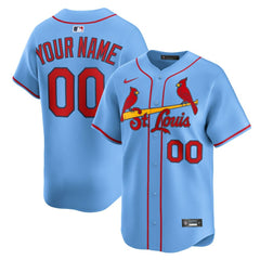 St. Louis Cardinals Nike Alternate Limited Custom Jersey - Light Blue Jerseys
