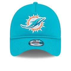 Miami Dolphins New Era Youth Main A-Frame 9FORTY Adjustable Hat - Aqua Hats