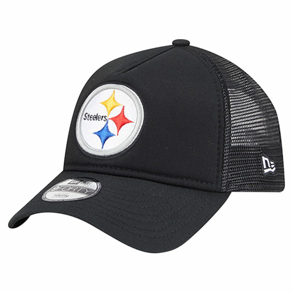 Pittsburgh Steelers New Era Preschool Main A-Frame 9FORTY Adjustable Hat - Black Hats